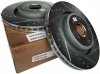 Przednie klocki Z26 + WIERCONE nacinane tarcze hamulcowe POWERSTOP Jeep Grand Cherokee SRT 6,1 V8 -2010